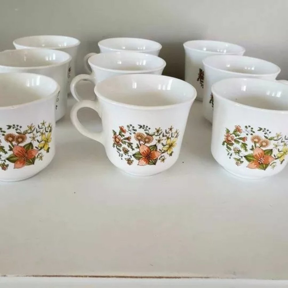 1970's 9 vintage Corelle mugs Indian Summer - Picture 4 of 5